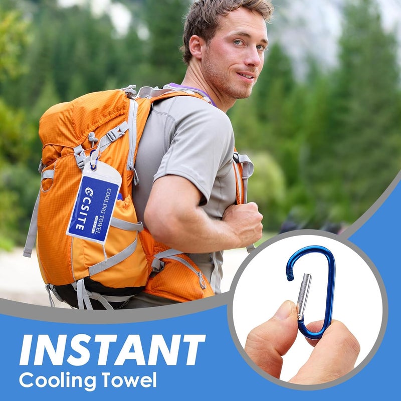 CASITE Cooling Towels for Neck and Face - 4 Pack 47x12 Inch Ice Cold Microfiber Towels, Soft & Breathable Cooling Towel for Hot Weather, Sports, Yoga, Workout, Running, Golf, Camping - Image 5